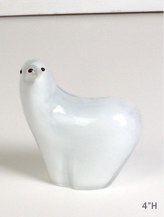 Hand-blown Glass Polar Bear